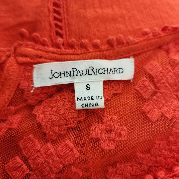 John Paul Richard Midi Flowy Dress with Lace Detail  Size Small - Picture 3 of 8